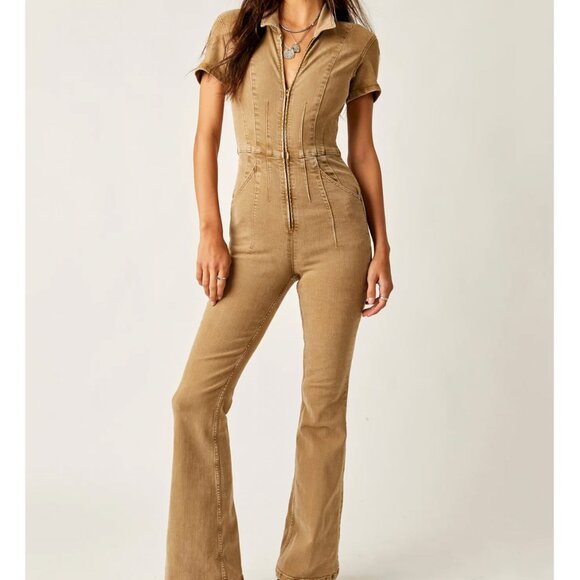 Free People Jayde Flare Jumpsuit - Picture 1 of 9